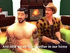 Toddy, gareth, and ethan start their saturday morning with a monster cock threesome sex session