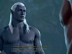 Baldur's gate 3 features detailed naked playthrough with halsin romance leading to explicit gay penis and ass sex scene without mods