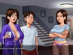 Dögös mostohaanyuka hatalmas melleivel csábít a Summertime Saga 3D játékban