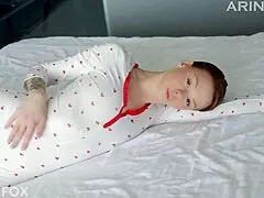 Pretty teen redhead with shaved pussy in symphony
