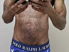 nice cumshot from monster cock in short gay video