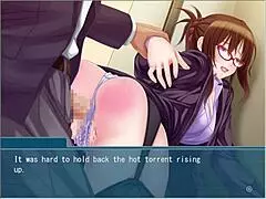 the beautiful teacher with glasses in anime game