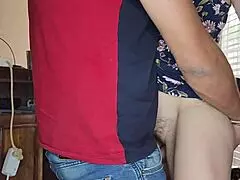 Oh my gosh, I'm banging my friend's wife in standing missionary! Quickie while he's next door!