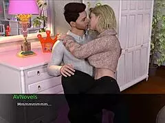 nursing mature babe with big tits back to pleasure in sexy outfit game.