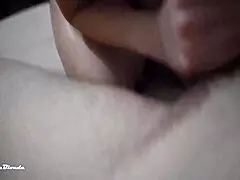 Miley Grey gives a nice blowjob to a monster cock at 18 years old.