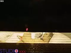 Watch your neighbor masturbating to orgasm!