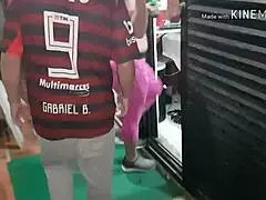 Boy Sweaty From Soccer Meets Paty Bumbum In Red Outfit