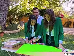 Cute Teen 18+ in Uniforms Offers Free Pussy at University