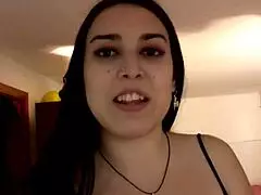 A beautiful young brunette LOOKS for a nice COCK on the STREET, deepthroating monster cocks with cumshots.