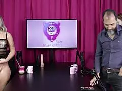 Blonde and redhead get naked for tantric massage