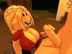 Roblox girl sucks small cock of royal boyfriend