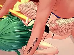 I Feel So Aroused Watching Tatsumaki in Bikini and Fishnets for Uncensored Hentai Parody Action