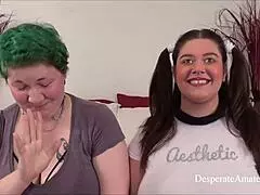 Эй, хочешь глянуть на отчаянных мамочек-толстушек с большими сиськами на кастинге?