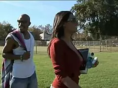 Does busty Charley Chase take big massive black cock?