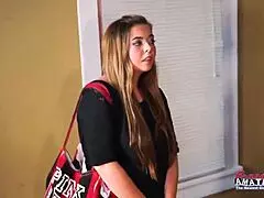 Petite Blonde Madelyn And Horny Brunette Sofia Finger Each Other's Shaved Pussy Hard