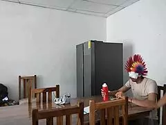 Housemaid Sensually Gropes Herself With Dildo!