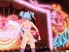 Hatsune Miku rocks the nude bunny costume