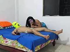 Latina Woman Enjoys Seductive Roleplay With Neighbor