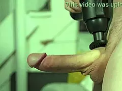 uhh, big cock against massage gun, didnt expect that!