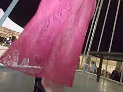 Asian milf's fetish dance contrasts small tits with teasing feet moves