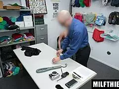 i caught the hot milf stealing lingerie from the store