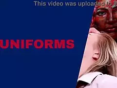 British University Student In Uniform Sucks You Off At Party