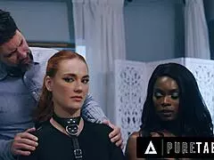 Obedient Siri Dahl and Ana Foxxx submit to that controlling husband in rough interracial action 😈