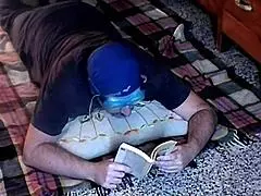 Roberta's strong foot odor teasing me so much!