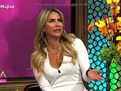 look at aylin mujica's marked nipples and big ass in mini dress upskirt