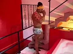 Moreno Fights Girlfriend, Then Fucks Trans Friend Cowgirl With Force In Sheer And X-Red