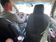 Latina Milf Blows Stepson While Cuck Drives Car