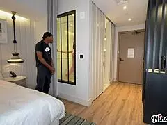 Horny Milf Nina Dolci Busted The Bellboy Slow Stroking