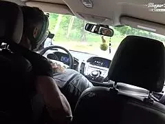 Behind scenes: nympho wife julia north gets quick anal fuck in forest