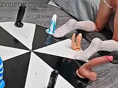 Petite European Stepsister Achieves Intense Orgasm with Anal Toys and Big Black Cock Double Penetration