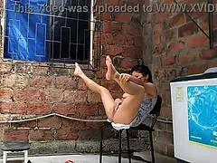 i recorded my neighbor fingering herself, and she caught me watching