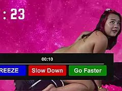 exotiqfox guides you through an edging cum challenge where you cum twice in five minutes after holding for twenty-five.