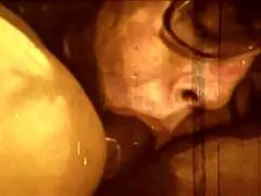 Vintage interracial threesome features anal assfucking in retro group style