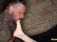 insanely hot brunette with tattoos rides her lover's cock in hardcore pounding