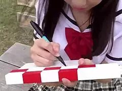 Mai Hino stars in a cute Japanese softcore scene with young 18+ pornstar featuring boobs and tits in JAV style