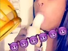 Butta Performs Banana Blowjob in Compilation