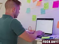 she's an ordinary housewife named nadia blu, getting her mouth and twat fucked hard