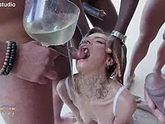 Insatiable Brazilian Russah Fucks Five Big Studs In Intense Double Anal Penetration