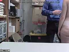 dirty cop punishes timid teen 18+ shoplifter with monster cock on cctv