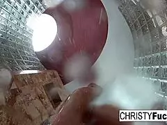 Hot shower fun: 'Christy and Dahlia, let's get oral!'