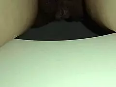 A pregnant pornstar finds herself in a public toilet