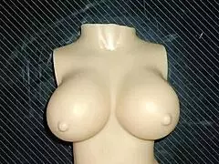 Curvy amateur Dolly gives me a titjob with her small tits during close-up handjob domination foreplay in homemade masturbation