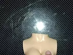 Curvy amateur Dolly gives me a titjob with her small tits during close-up handjob domination foreplay in homemade masturbation