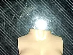 Curvy amateur Dolly gives me a titjob with her small tits during close-up handjob domination foreplay in homemade masturbation