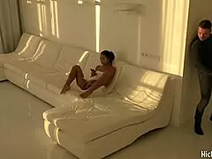 black asian teen 18+ sucks and rides big cock bent over in homemade cowgirl fuck