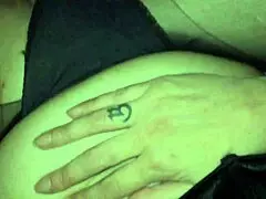 Milf wears nylon leggings while trimming in the office.